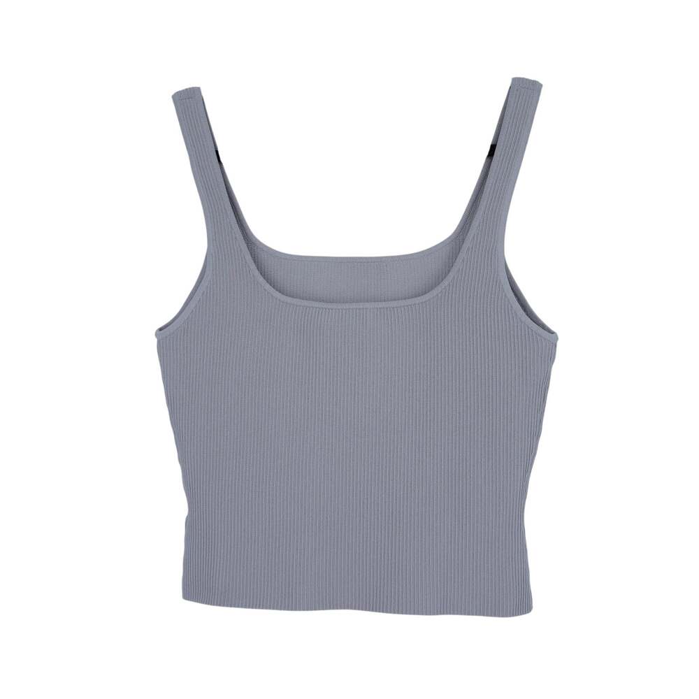 Babaton Sculpt Knit Tank Ashen Grey NWT Square Neck Sleeveless Women's XL